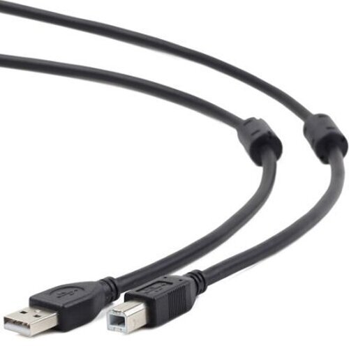 Кабель USB2.0 Am-Bm Cablexpert CCF2-USB2-AMBM-6 Pro экран и 2 фильтра - 1.8 метра, чёрный