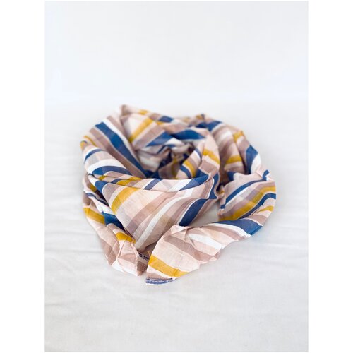 Шарф KIKKA MIA,150х70 см, белый, голубой шарф kikka mia 150х70 см белый голубой