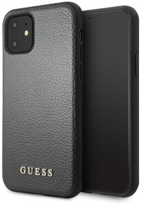 Фото Чехол Guess для IPhone 11 Iridescent Hard PU Black