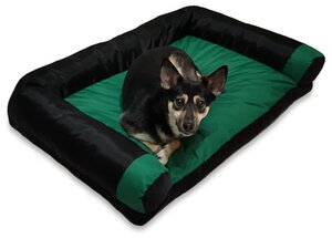 Диван-лежанка антивандальный для собак и кошек среднего размера 80*60см Green / black