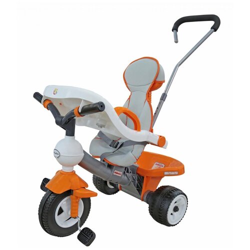 Велосипед 3-х колёсный Дидактик №3 с игровой панелью, ручкой, ремешком и чехлом (Задние колеса пластмассовые, переднее с резиновой вставкой)