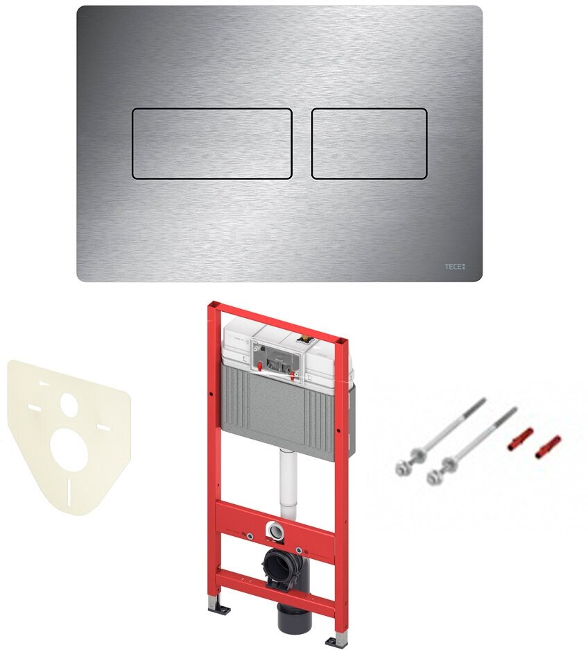 Инсталляция TECEbase 2.0 в комплекте с металлической панелью смыва TECEsolid, нержавеющая сталь, сатин, K447434
