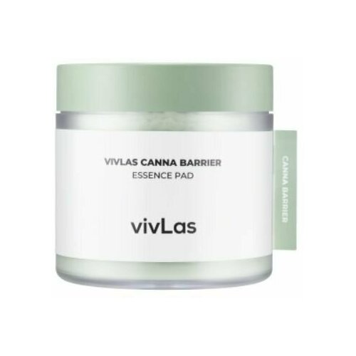 VIVLAS Подушечки косметические, пропитанные эссенцией экстракт конопли CANNA BARRIER ESSENCE PAD, 150 гр (70 шт)