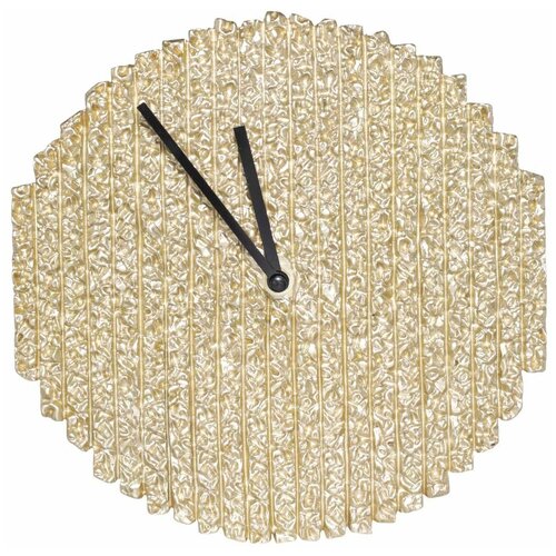 Часы настенные Kuchenland, 23 см, полирезин, золотистые, Art modern
