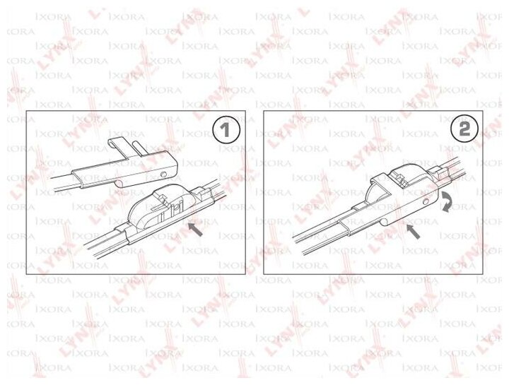 LYNX Щетки стеклоочистителя LYNX бескаркасная, комплект 600/480 мм XF6048S