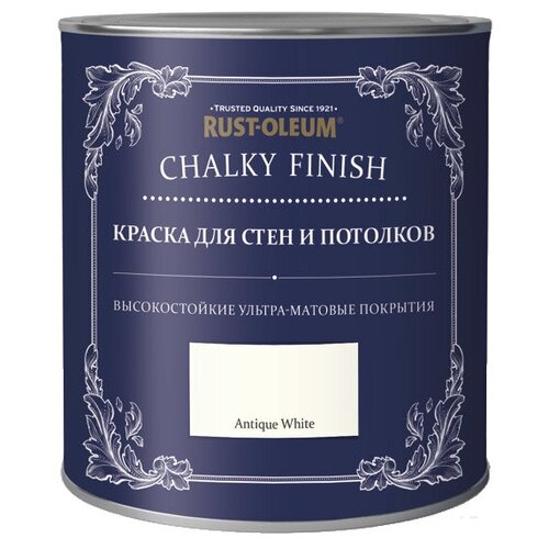 Краска акриловая Rust-Oleum Chalky Finish Wall Paint матовая античный белый 1 л 1.4 кг