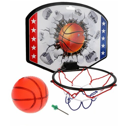 Купить Набор для игры в баскетбол Наша Игрушка щит, мяч, игла для насоса (0070), Наша игрушка