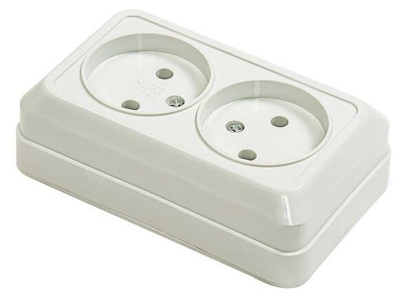 фото Розетка телефонная 1-м СП Classico 2034 16А IP20 бел. ASD / IN HOME 4690612000404