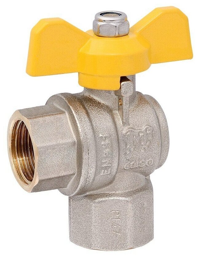 фото Кран шаровый для газа угловой VIEIR 1/2" гайка-гайка, бабочка