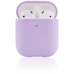 Пластиковый чехол для AirPods, Soft Touch, фиолетовый - изображение