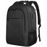 Городской рюкзак для ноутбука 15,6 дюймов Matein Mlassic черный - изображение