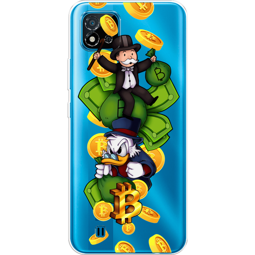 Силиконовый чехол на Realme C20 / Реалми С20 Scrooge McDuck and Monopoly, прозрачный силиконовый чехол scrooge mcduck and monopoly на realme c15 реалми с15