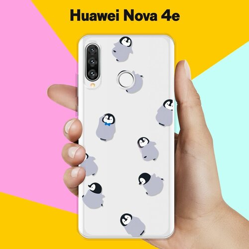 Силиконовый чехол Несколько пингвинов на Huawei Nova 4e силиконовый чехол несколько пингвинов на huawei p40 pro