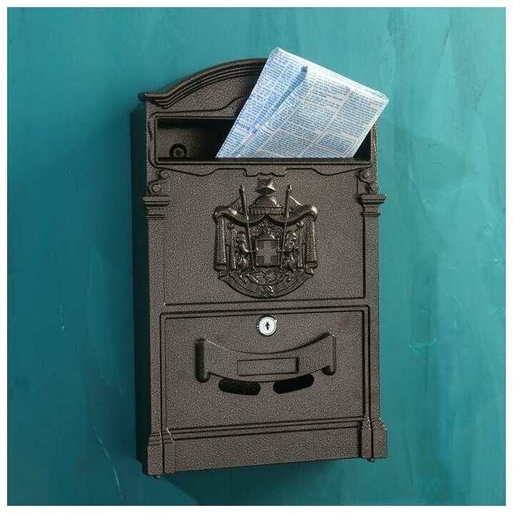 Ящик почтовый №4010, бронза - фотография № 1