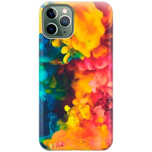 фото Силиконовый чехол на apple iphone 11 pro / эпл айфон 11 про с принтом "красочное буйство" gosso