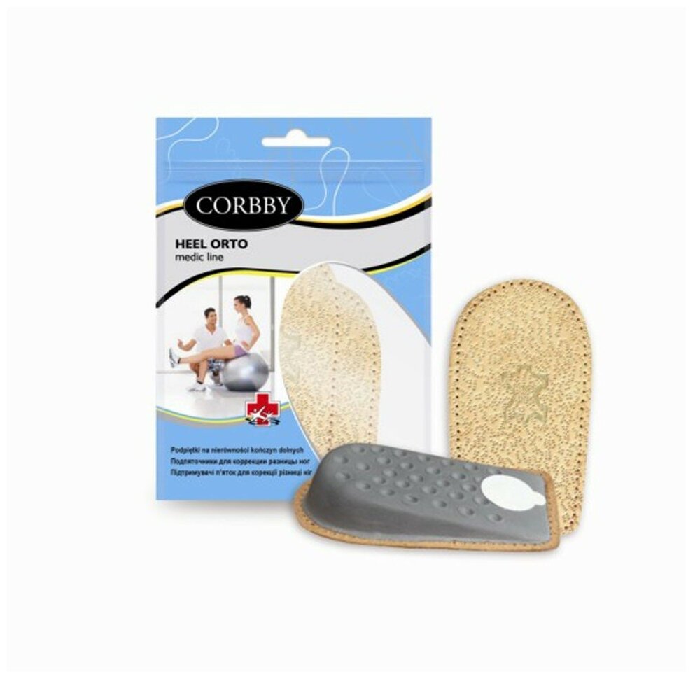 Подпяточник CORBBY HEEL ORTO, 1.5 см, из натуральной кожи и латекса. (Женский)