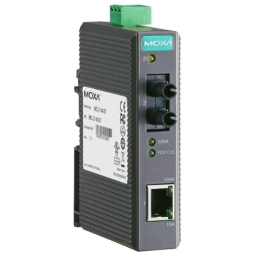 Медиаконвертер MOXA Ethernet 10/100BaseTX в 100BaseFX (многомодовое оптоволокно, разъем ST, 1300