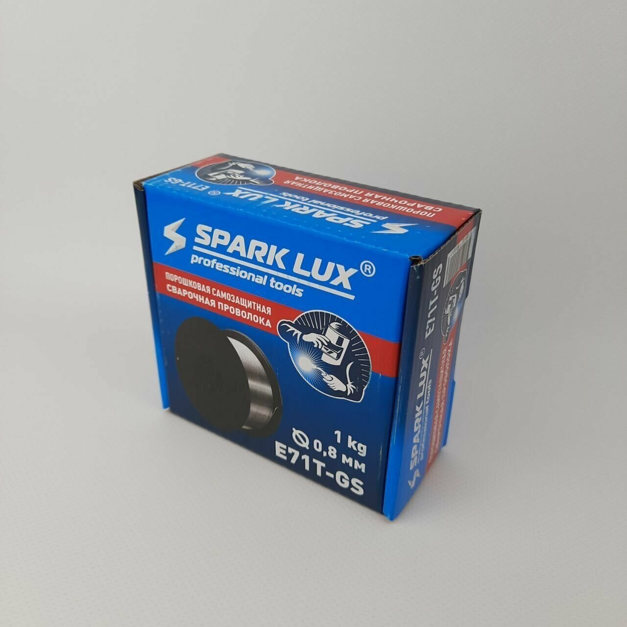 Проволока для сварки без газа порошковая диаметр 08 катушка 1 кг SPARK LUX