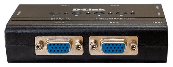 D-Link Переключатель DKVM-4U C2A 4-портовый KVM-переключатель с портами VGA и USB