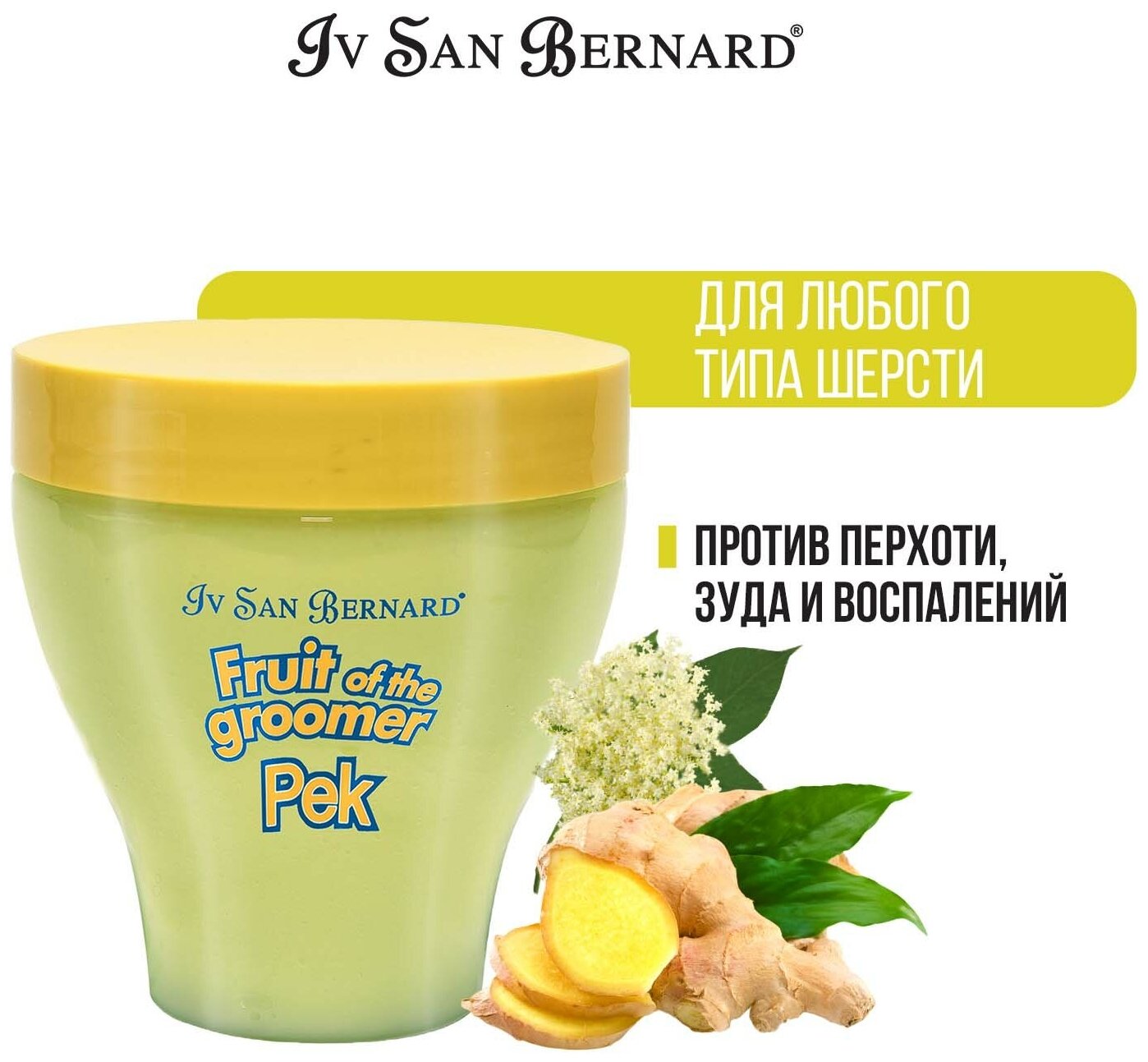 Маска Iv San Bernard Fruit of the Groomer Ginger&Elderbery, восстанавливающая с противовоспалительным эффектом 250 мл