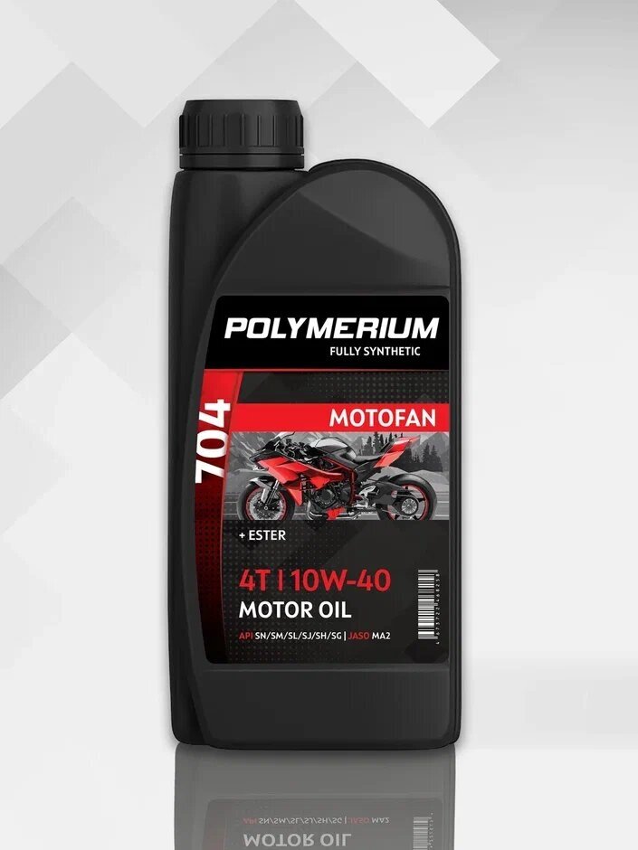 Моторное масло Polymerium MOTO-FAN 4T 10W40 1л (plmmotofan4t10401)