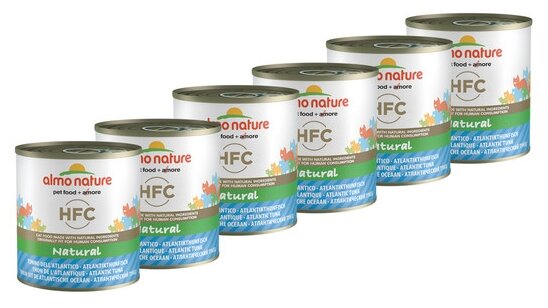 Almo Nature Консервы для кошек с Атлантическим тунцом (Classic HFC Atlantic tuna) 0,28 кг х 6 шт.