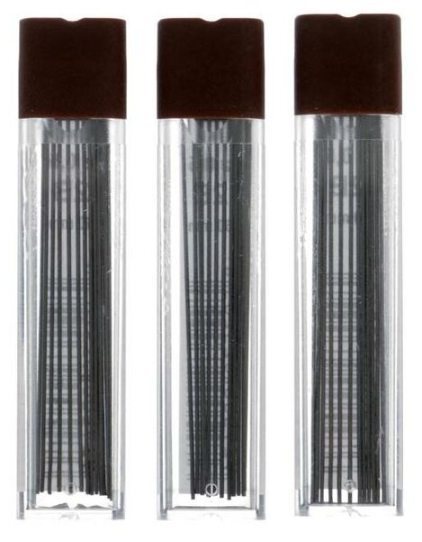 Koh-I-Noor Набор грифелей для механических карандашей 3 футляра 0.5 мм Koh-I-Noor 4152 2B, 12 штук в футляре (786602)