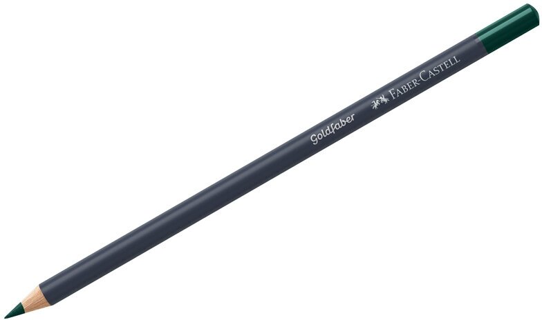 Комплект 12 шт, Карандаш художественный Faber-Castell "Goldfaber", цвет 158 темно-кобальтовый зеленый