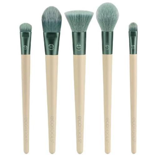 Набор кистей для макияжа EcoTools Elements Super-Natural Face Kit, 5 шт. Новинка ecotools luxe soft highlight brush