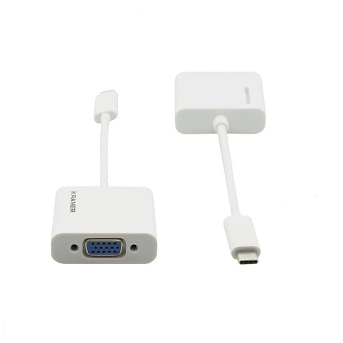 Кабель Kramer USB 3.1 Type-C - VGA (ADC-U31C/GF), 0.17 м, белый переходник displayport вилка на mini displayport розетку kramer adc dpm mdpf