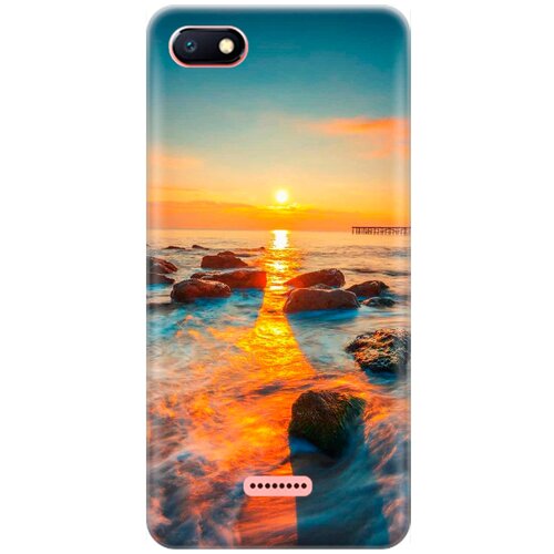 фото Силиконовый чехол на xiaomi redmi 6a / сяоми редми 6а с принтом "закат на побережье" re:pa
