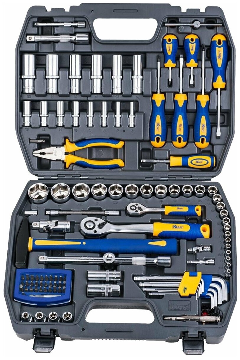 Набор Инструмента 1/2" И 1/4" 109 Предметов Kraft 700678 Kraft арт. KT700678