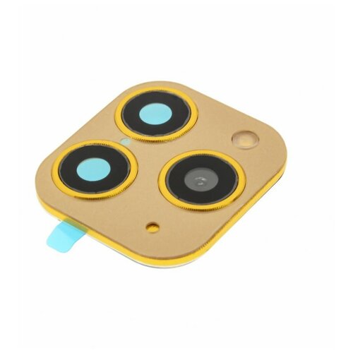 Защитная накладка на камеру для Apple iPhone XS / iPhone XS Max (муляж iPhone 11 Pro / 11 Pro Max) (тип 2) золото