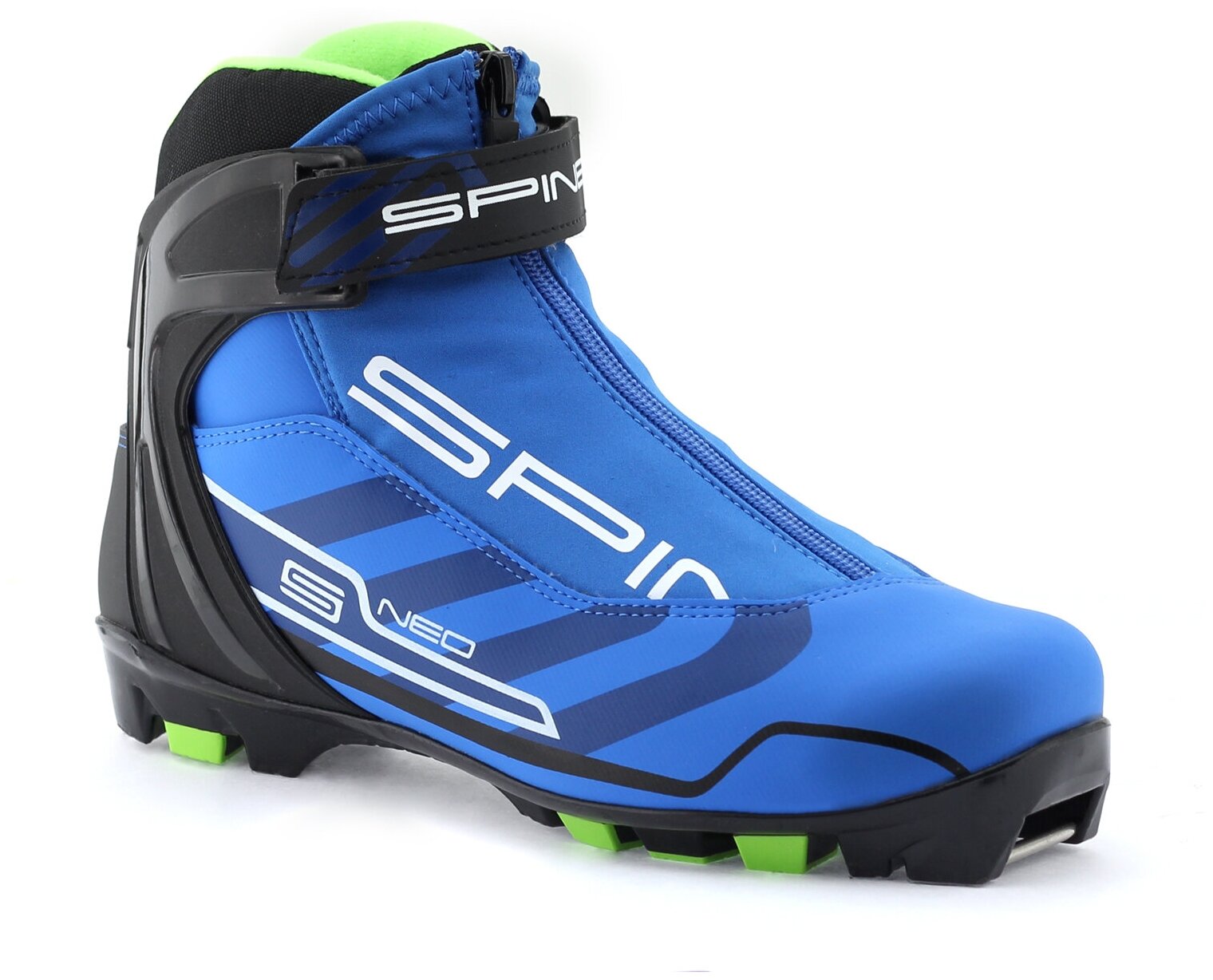 Лыжные ботинки SPINE NNN Neo (161) (синий/черный/салатовый) (42)