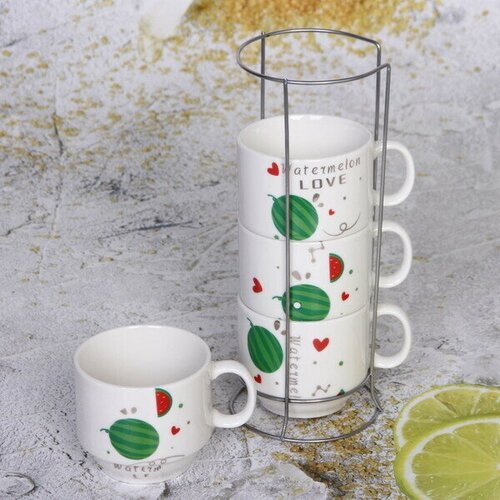 Набор кружек на стойке 200мл 