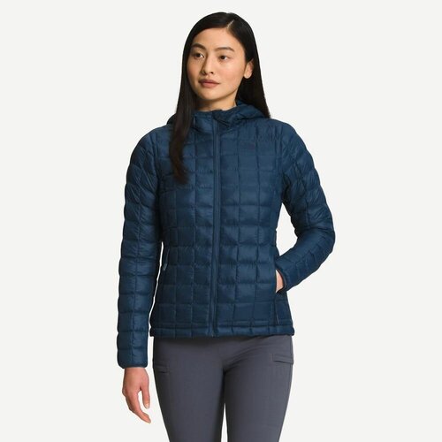 фото  куртка the north face, силуэт полуприлегающий, карманы, размер s (44), синий