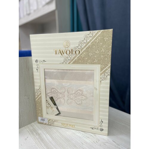 Скатерть Tavolo 160x220 Бело-Бежевый