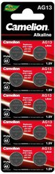 Батарейки Camelion G13/LR1154/LR44/357A/A76 BL10 Alkaline 1.5V, 10 шт в упаковке