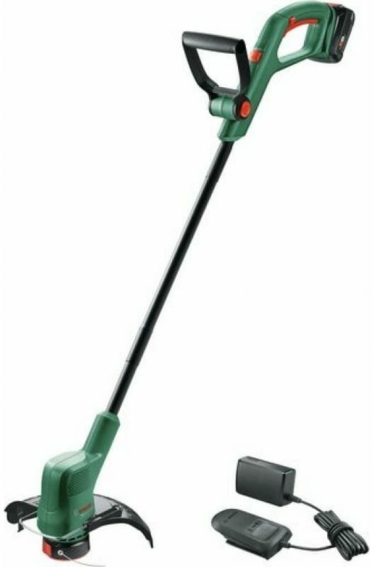 Триммер аккумуляторный Bosch EasyGrassCut 18V-230 18V, ширина скашивания 23 см, комплект АКБ 2 Ач + ЗУ - фотография № 1