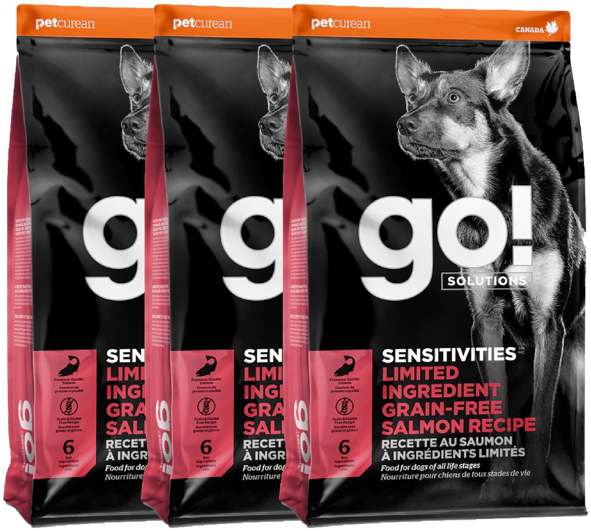 Сухой корм для собак GO! Sensitivities Limited Ingredient, беззерновой, при чувствительном пищеварении, лосось