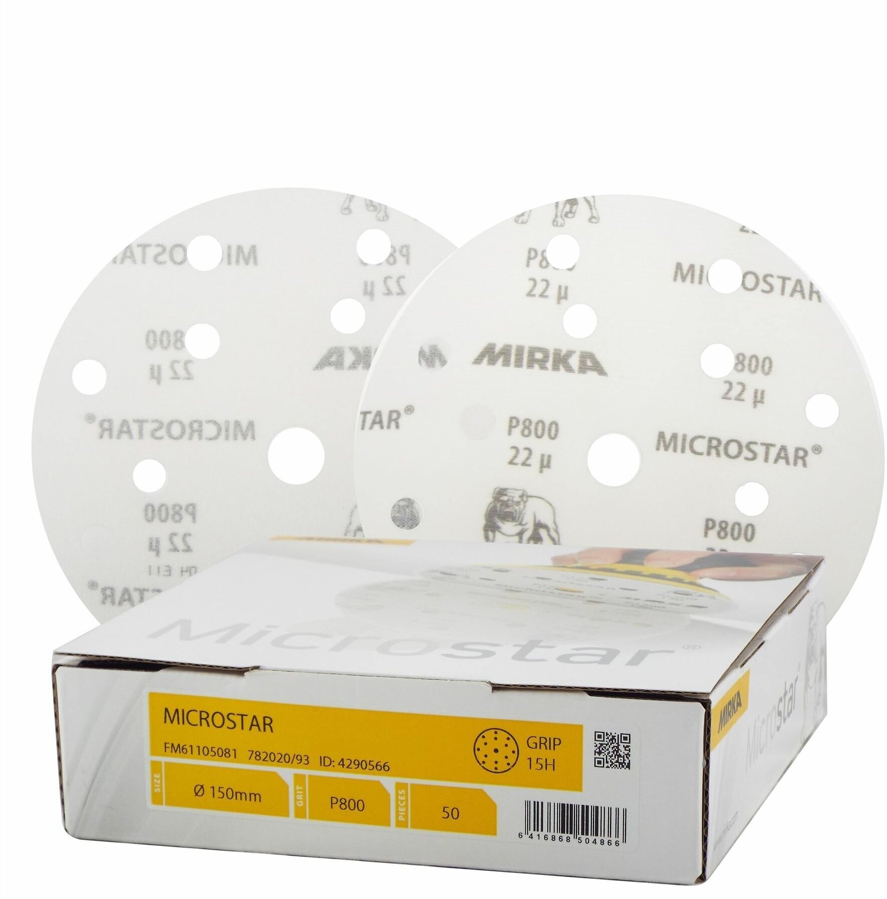 Абразивный диск Mirka MICROSTAR 150mm 15H Р1000 10шт