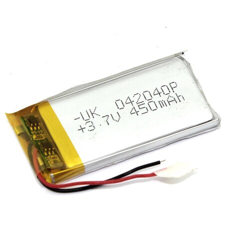 аккумулятор li pol батарея 4 35 70мм 2pin 3 7v 1000mah Аккумулятор Li-Pol (батарея) 4*20*40мм 2pin 3.7V/450mAh