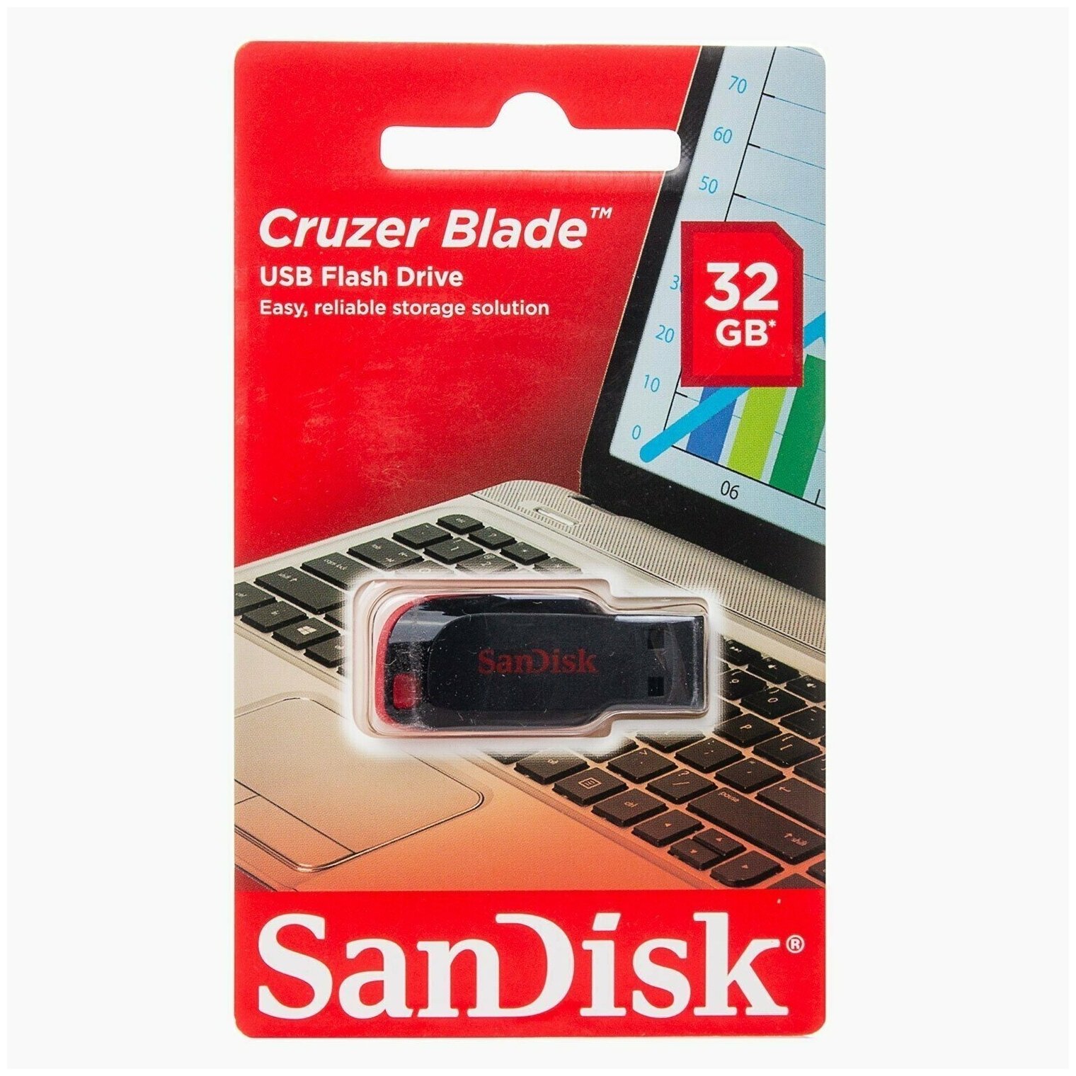 USB Flash SanDisk Cruzer Blade 64GB (зеленый) [SDCZ50C-064G-B35GE] - фото №12