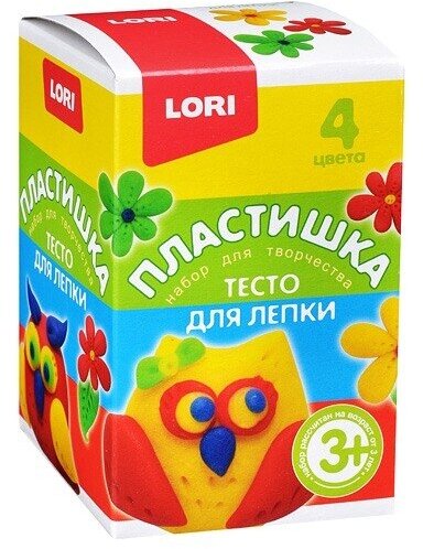 Тесто для лепки LORI Набор №14, 4 цвета, по 70 грамм (Тдл-017)