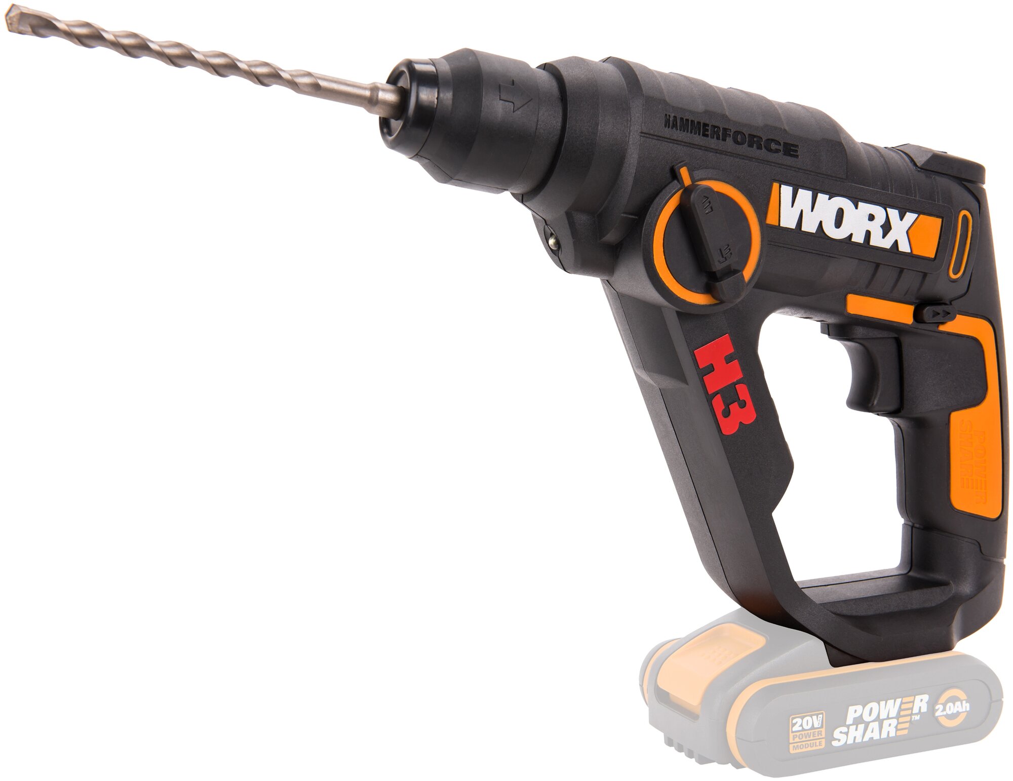 Перфоратор аккумуляторный Worx WX390.1 - фотография № 16