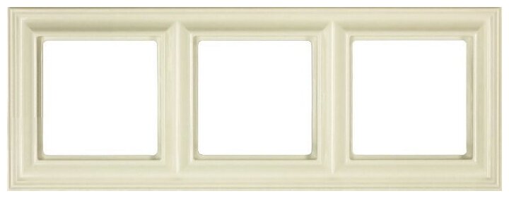 Рамка Jung Eco Profi Deco на 3 поста универсальная слоновая кость
