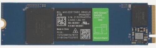Изображение товара SSD диск Western Digital Green SN350, 2000Gb, M.2 2280, PCIe Gen3 x4, NVMe (WDS200T3G0C)
