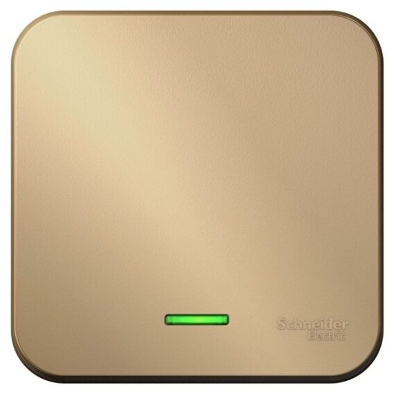 Переключатель Systeme Electric (schneider Electric) SCHNEIDER ELECTRIC BLANCA 1-клавишный (cх.6) с подсв. изол. ПЛ, 10А, 250B, титан