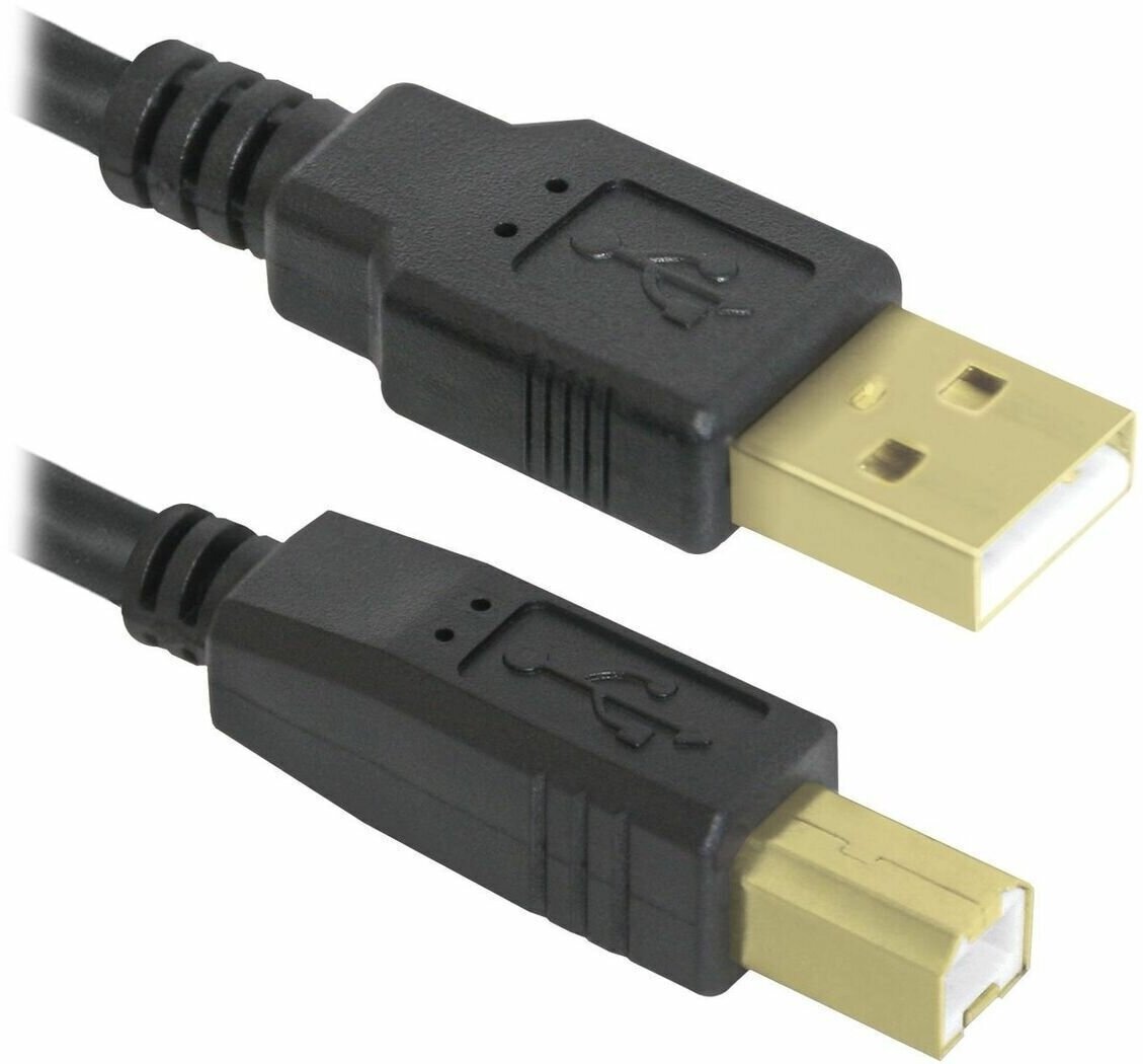 Кабель Defender USB - USB экранированный, 3 м, 1 шт, черный