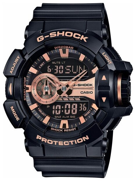 Наручные часы CASIO G-Shock GA-400GB-1A4DR, золотой, черный